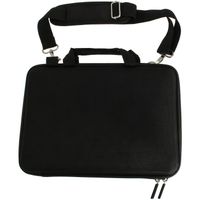 iGadgitz Black EVA Hard Cover Carry Case with Hand Strap & Detachable Shoulder Strap for Asus Vivo Tab TF810C (with Keyboard) & HP Envy x2 11-g030ea 11-g000ea Tablets