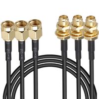TraderPlus 3-Pack 10FT RP-SMA Male to Female Extension Cable WiFi Router Antenna Extender