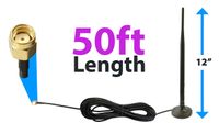 TadiBrothers RP-SMA Wireless Transmitter Antenna Extension Cable with Magnetic Base 50ft