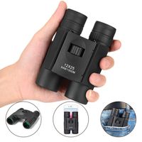 Binoculars for Adults Compact, UncleHu 12x25 Folding High Powered Binoculars with Weak Light Night Vision, Small Kids Binoculars for Bird Watching Hunting Hiking Concert Sports Travel (Black)