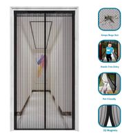 innotree 2019 Upgraded Magnetic Screen Door with 32 Magnets Heavy Duty Mesh Curtain, Fits Doors Up to 39"x82", Dogs Pets Friendly Door Screen, Black