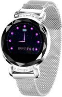 Smart Watch,Bluetooth Fitness Tracker Color Touch Screen with All-Day Heart Rate and Activity Tracking,Sleep Monitoring with Waterproof Calorie Counter Pedometer for Women(Silver)