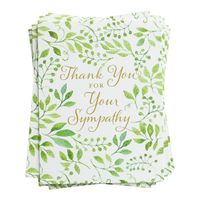 Sympathy Notes - Thank You for Your Sympathy Greenery
