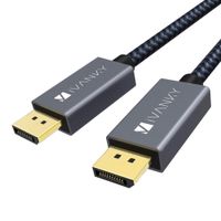 DisplayPort Cable, ivanky 10ft DP Cable [2K@165Hz, 2K@144Hz, 4K@60Hz] Nylon Braided Display Port Cable High Speed DisplayPort to DisplayPort Cable Compatible PC, Laptop, TV, Gaming Monitor - Grey