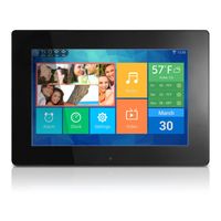 Aluratek (AWDMPF110F) 10" Hi-Res WIFI Digital Photo Frame w/ Touchscreen IPS LCD Display & 8GB Memory (1024 x 600 Resolution), Photo/Music/Video Support, Wall Mountable