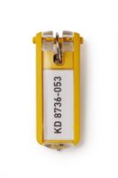 Durable Key Tags, Plastic, Yellow, 6-Pack (195704)