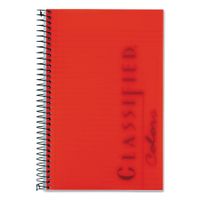 TOPS Classified Business Notebook, 5.5 x 8.5-Inch, College Rule, 100 Sheets per Book, Ruby Plastic Cover (73505)
