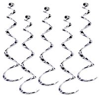 Beistle Printed Cow Print Whirls, 24-Inch, Black/White