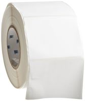 Brady THT-76-489-1 4" Width x 3" Height, B-489 Ultra Aggressive Polyester, Matte Finish White Thermal Transfer Printable Label (1000 per Roll)