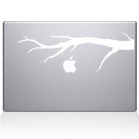 The Decal Guru Tree Branch MacBook Decal Vinyl Sticker - 13" MacBook Pro (2015 & Older) - White (1191-MAC-13P-W)