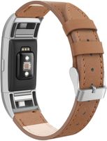 SWEES Bands Compatible for Fitbit Charge 2 Leather Small (5.6" - 7.5"), Genuine Leather Replacement Wristband Metal Connectors Women, Black, Beige, Brown, Grey, Rose Gold, Blue