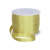 Threadart 100% Pure Silk Ribbon - 4mm Yellow Green - No. 648-3 Sizes - 50 Colors