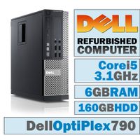 Dell OptiPlex 790 SFF/Core i5-2400 Quad @ 3.1 GHz/6GB DDR3/160GB HDD/DVD-RW/WINDOWS 10 PRO 64 BIT