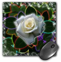 3dRose LLC 8 x 8 x 0.25 Inches Mouse Pad, Rainbows and Roses (mp_158147_1)