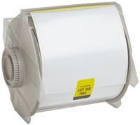 Brady High Adhesion Vinyl Label Tape (113109) - White Vinyl Film - Compatible with GlobalMark Industrial Label Printer - 100' Length, 4" Width