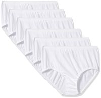 Fruit of the Loom Big Girls' Brief, White, 12 (Pack of 6)