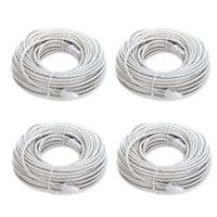 Lknewtrend (4) 100FT Feet Cat6 Ethernet Patch Cable - UTP 550Mhz RJ45 Network Internet Wire Cord for Computer, PoE Camera, Router, Modem, Switch (4 Pack, 100 FT)