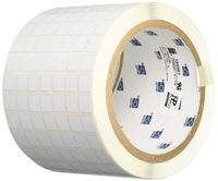 Brady THT-38-719-10 High-Temperature ESD Industrial Polyimide Barcode Label, Matte, 0.375" H x 0.375" W, White, 10000/Roll (Pack of 10000)