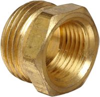 Anderson Metals Brass Garden Hose Fitting, Connector, 3/4" Male Hose ID x 1/2" Female Pipe