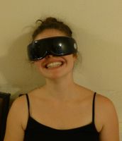 Eyes massager eyes glasses eyes care device with magnets for massage (Black)