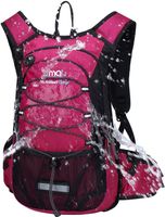 Mubasel Gear Insulated Hydration Backpack Pack with 2L BPA Free Bladder - Keeps Liquid Cool up to 4 Hours - for Running, Hiking, Cycling, Camping (Purple)