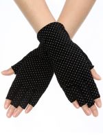 Maxdot Sunblock Fingerless Gloves Non-slip UV Protection Driving Gloves Summer Outdoor Gloves for Women and Girls (Black)