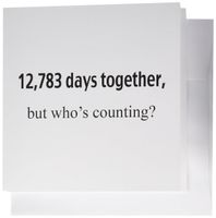 3dRose 12783 Days Together But Who's Counting Greeting Cards, Set of 12 (gc_112214_2)