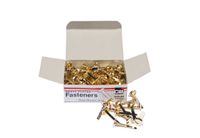 Charles Leonard Fasteners, Round Head, Brass Plated, 1-1/4 Inch Shank, 12 MM Head, 100-Pack (5R-BP)