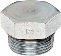 Brennan 6408-12-O Steel Straight Thread O-Ring  Tube Fitting, External Hex Plug, 3/4" Tube OD, 1-1/16-12 Male Straight Thread O-Ring Boss