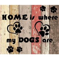Diy 5D Diamond Painting by Number Kits Full Drill Rhinestone Pictures Arts Craft for Home Wall Decor, Home Is Where My Dogs Are, 11.8 X 15.7 Inch(Frameless)