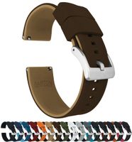 21mm Brown/Khaki - Barton Elite Silicone Watch Bands - Quick Release - Choose Strap Color & Width