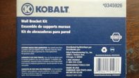 Kobalt Wall Bracket Kit - for use with Kobalt cabinets and K-rail