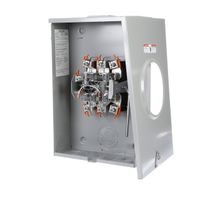 Talon 40407-025  3-Phase Meter Socket with 7 Jaw, Ringless Cover, Lever Bypass, Overhead and Underground Feed, 200-Amp