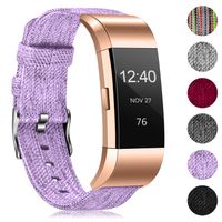 Humenn Bands Compatible with Fitbit Charge 2, Breathable Woven Fabric Quick Replacement Wristband Straps, Women Men