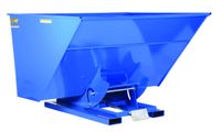Vestil D-300-HD Heavy Duty Self-Dumping Hopper with Bumper Release, Steel, 6000 lb. Capacity, Overall L x W x H (in.) 68-5/8" x 81-3/4" x 51-13/16", Blue