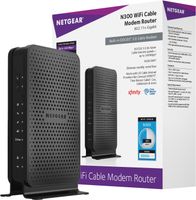 NETGEAR C3000-100NAS N300 (8x4) WiFi DOCSIS 3.0 Cable Modem Router (C3000) Certified for Xfinity from Comcast, Spectrum, Cox, Cablevision & More
