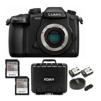 Panasonic GH5 Lumix 4K Mirrorless Camera w/Hard Case & 128GB SD Card Bundle