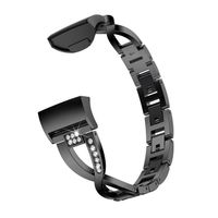 Kartice Compatible with Fitbit Charge 3 Bands Accessories Stainless Steel Bracelet Straps Wristbands Small Large for Fitbit Charger 3 (Black2)