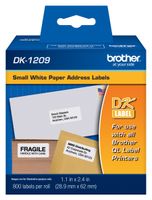 Brother Genuine DK-1209 Small Address Paper Label Roll, Die-Cut Paper Labels, Engineered for Excellence,  800 Labels Per Roll
