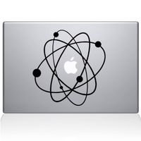 The Decal Guru 2090-MAC-12M-BLA Atom 2 Decal Vinyl Sticker, Black, 12" MacBook