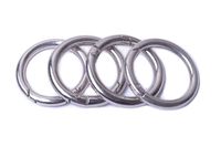 Bobeey 8pcs Spring O Ring,Round Carabiner Snap Clip Trigger Spring Keyring Buckle,O ring for bags,purses BBC3 (0.75''(1.9cm), Silver)