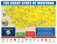 Gallopade Publishing Group Montana Write-On/Wipe-Off Desk Mat, State Map (9780635107039)