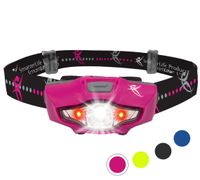 LED Headlamp Flashlight - 4 White and 2 Red LED Head Lamp Modes - Only 1 Battery, Lightweight, IPX6 Waterproof - THE Headlight Flashlight for Running, Camping, Hiking, DIY Projects - Adults and Kids