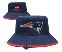 FUNWISH Football Team Bucket Hat Fisherman Hat Hunting Fishing Caps Fashion Style Sports Outdoor Embroidery Logo in Front (Patriots) Dark Blue