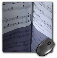 3dRose LLC 8 x 8 x 0.25 Inches Mouse Pad, Notes Reflected On Silver (mp_35175_1)