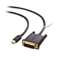 Cable Matters Mini DisplayPort to DVI Cable (Mini DP to DVI Cable) in Black 6 Feet - Thunderbolt | Thunderbolt 2 Port Compatible (Renewed)