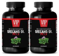 Digestive Yeast Cleanse - Wild Mediterranean Oregano Oil Pills - Oregano Extract - 2 Bottles 120 Softgels