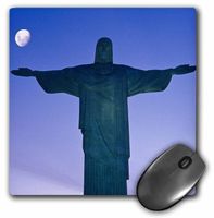 3dRose LLC 8 x 8 x 0.25 Brazil Rio de Janeiro Christ The Redeemer Tom Haseltine Mouse Pad (mp_85782_1)