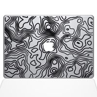 The Decal Guru Topographic Map MacBook Decal Vinyl Sticker - 13" MacBook Air - Black (1287-MAC-13A-BLA)