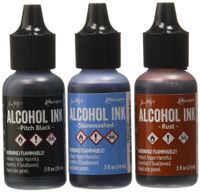 Ranger Adirondack Alcohol Ink 1/2-Ounce 3/Pkg, Miners Lantern, Rust/Stonewash/Pitch Blk (AAI-20721)